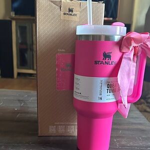 Stanley Barbie Pink Tumbler with Handle and Straw